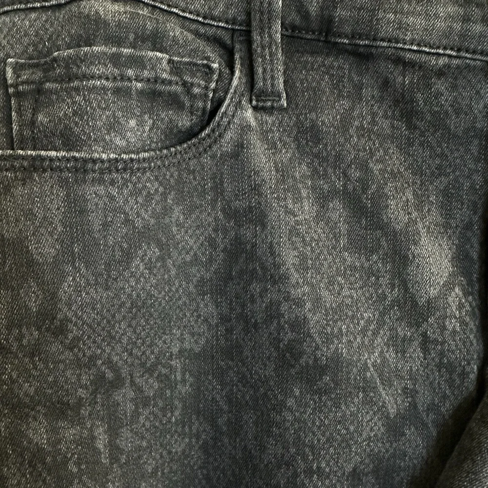 Frame Le Skinny De Jeanne Gray and Black Snake Skin Skinny Denim Jeans Size‎ 30